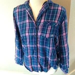 Victoria's Secret Plaid Button Up Medium